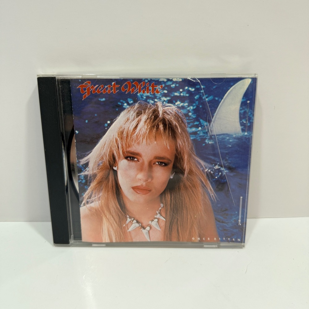Great White Once Bitten CD Music OS Blue Good 1987 Hard Rock CDP-546910